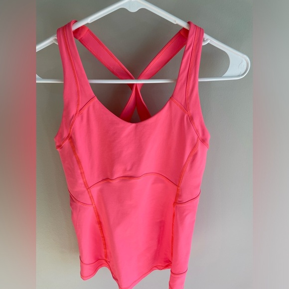 Lululemon Kanto Catch Me Tank Top - Coral Pink - Size 6 - Picture 5 of 14